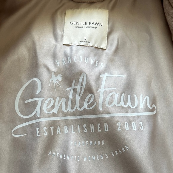 Gentle Fawn Legacy Beige/Mauve and White Varsity Jacket - Picture 3 of 5